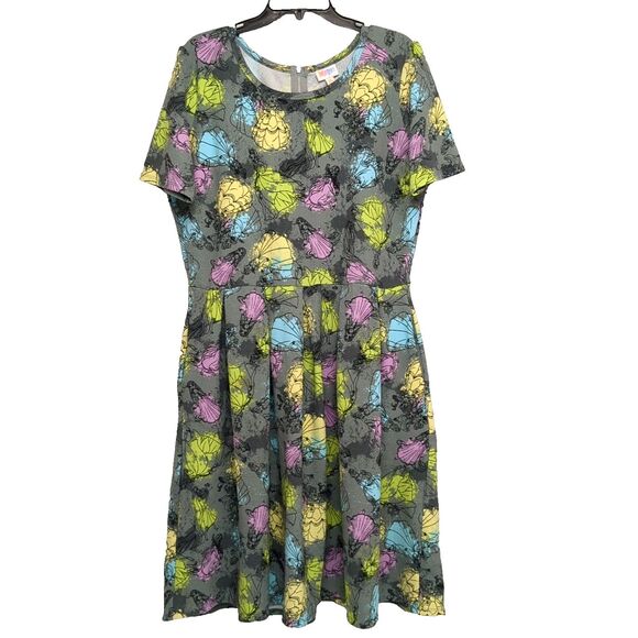 Lularoe Disney Princess Amelia Pastel Dress Cinderella Rapunzel Belle Size 3XL - Picture 1 of 10